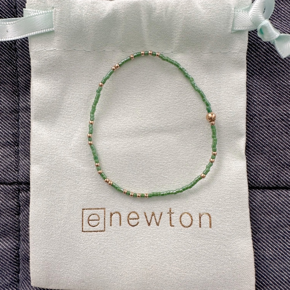 Authentic Enewton Hope Unwritten Gold/Green Beaded Bracelet